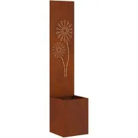 vidaXL Blumentopf mit dekorativem Paneel Rostig 32 x 140 cm von vidaXL