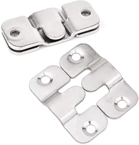 Bilderrahmen Aufhänger, Tiberham Ineinandergreifender Bildaufhänger, Schwerlast Foto Rahmen Hänge Haken Möbelverbinder für Home Office Foto Bild Gemäld Anzeige Kunstgalerie Wandhalterung (10 Paare)