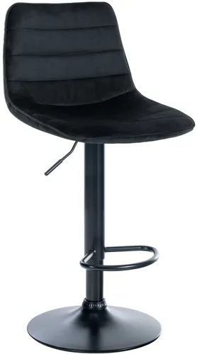 CLP Barhocker Lex Samt, schwarz in schwarz von CLP