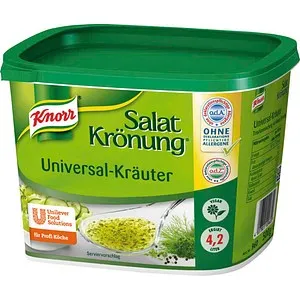 Knorr Salatkrönung Universal Kräuter - 500g - Leckeres Salatdressing für vielfältige Salate, mit ausgewählten Kräutern für einen unverwechselbaren Geschmack.