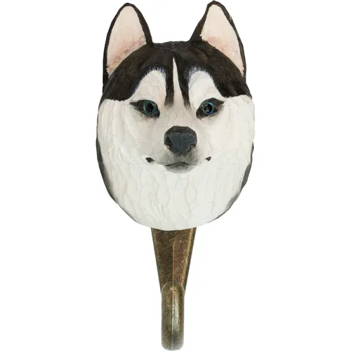 Wildlife Garden DecoHook Garderobenhaken Siberian Husky Grau - Kleiderhaken im Husky-Design, ideal für Tierliebhaber und zur stilvollen Dekoration in Ihrem Eingangsbereich.