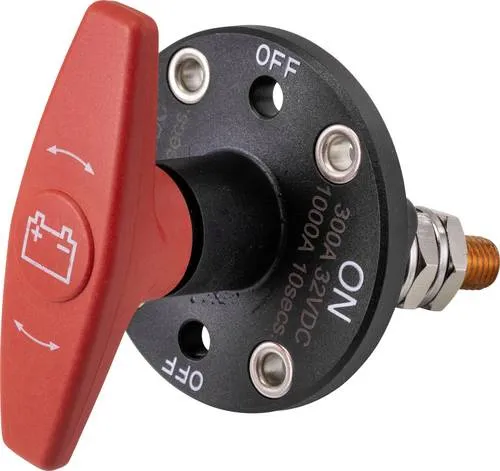 TRU Components TC-9075596 Kfz-Batterieschalter 32 V/DC 300 A - Autobatterieschalter mit IP67 Schutz, ideal für zuverlässige und sichere Trennung von Fahrzeugbatterien unter extremen Bedingungen.