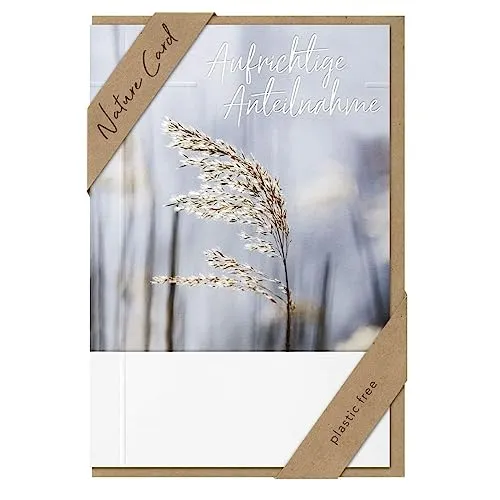 bsb - Trauerkarte mit liebevollem Ähren-Motiv