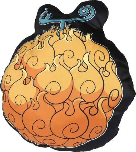 One Piece Dekokissen Feuer Feuer Frucht 36 cm ACC NEU