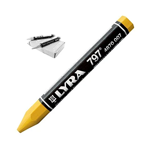 bauCompany24 Förster- / Signierkreide 12 x 120 mm gelb/Pck a 12 Stück