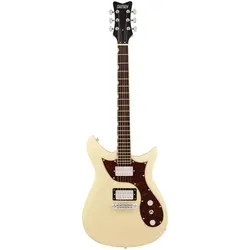 Gretsch EMTC CVT VWT E-Gitarre - Gitarren; Vintage White Double-Cut E-Gitarre mit Mahagoni-Korpus und 2x Twin Six Humbucker für kraftvollen Sound und Spielkomfort.