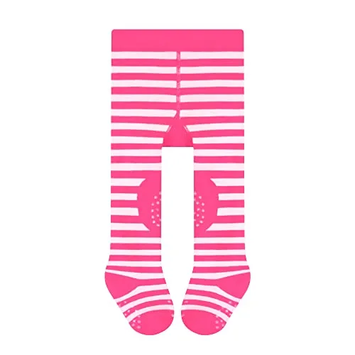 L&K-II 1er Pack Krabbelstrumpfhose Baby Mädchen Jungen Krabbelstrumpfhose mit ABS Sohle Anti Rutsch Noppen Streifen Auto Motiv 2733B 68-74