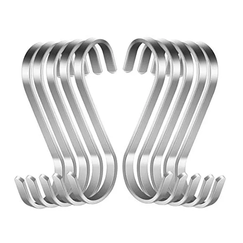 Stück S Haken Edelstahl S-förmige Haken Schwerlast Metall haken für für Badezimmer, Schlafzimmer, Büro, Küche, Geschäft 10