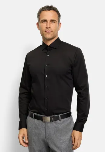 OLYMP Businesshemd No. Six, super slim, Royal Kent schwarz 38 - Elegantes Businesshemd in super slim Fit, ideal für stilvolle Auftritte. Aus hochwertiger Baumwollmischung für hohen Tragekomfort. Pflegeleicht und vielseitig kombinierbar.
