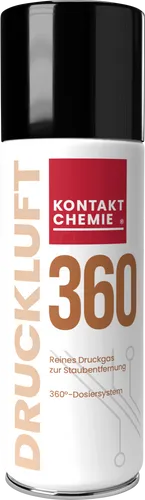 KONTAKT 33162-DE Druckluftspray 200 ml - Kälte- und Druckluftsprays, unbrennbares Druckgas für sichere Anwendung in jeder Sprühhaltung, ideal für Staubentfernung an schwer zugänglichen Stellen.
