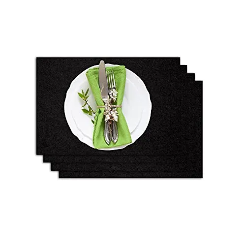 Tischsets Schwarz von Casoro