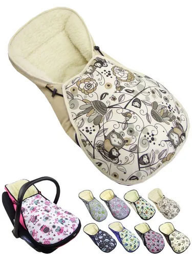 BambiniWelt by Rafael K. Fußsack Winterfußsack für Babyschale kompatibel mit Maxi-Cosi mit Wolle