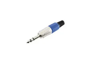 Klinkenstecker, 6,3mm, stereo, blau