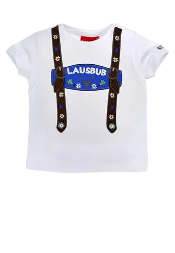 BONDI Trachtenshirt Baby/Jungen Kurzarm Lausbub Artnr. 91325 Größe 86