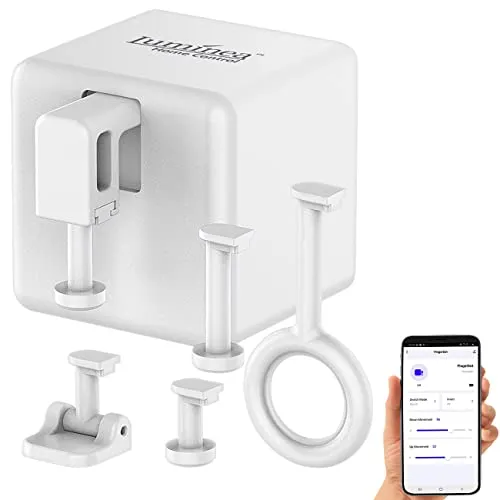 Luminea Home Control Fingerbot: Smarter Schalter-Aufsatz für Kippschalter & Taster