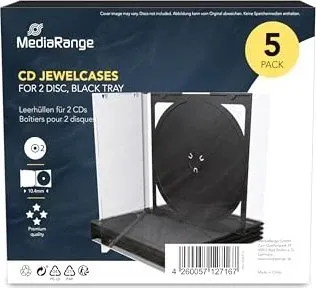 CD Leerbox MediaRange 5pcs Double JewelCase retail