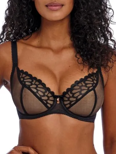 Freya Damen Loveland Underwire Bra Plunge-BH, Bombshell Black, 80E