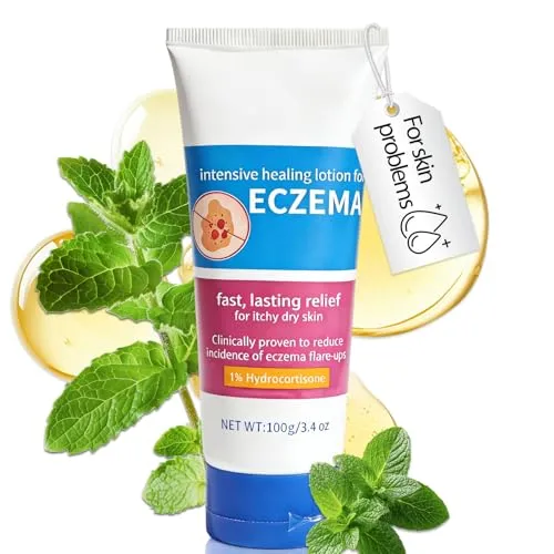 100g Ekzem Creme, Ekzem & Neurodermitis Creme, Hautberuhigende-creme, Beruhigend und Feuchtigkeitsspendend, Sanft und Natürlich, Beruhigt die Haut, Blau
