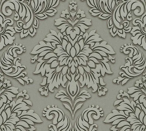 Vliestapete Barock grüngrau Glitzer Metropolitan Stories 36898-1 (3,36€/1qm)