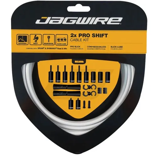 Jagwire 2X Pro Schaltzugset - Hochwertiges Schaltzugset für präzise Schaltvorgänge - Außenhüllen, optimiert für reibungslose Schaltvorgänge und hohe Langlebigkeit – ideal für anspruchsvolle Radfahrer.
