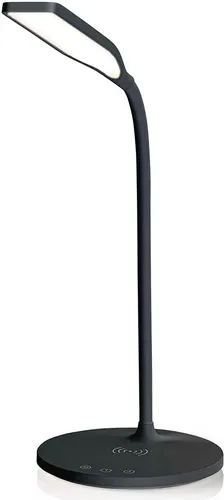LED Lampe mit Wireless Ladegerät und DimmSchalter - Energiesparlampe mit modernem Design, bietet kabelloses Laden und dimmbare Lichtstärke für individuelle Stimmung.