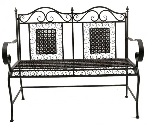 Gartenbank Santos aus Metall in schwarz von Gartenursel