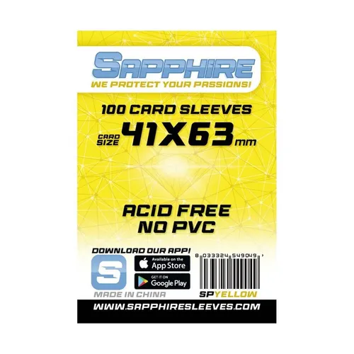 Beutel Schutzhüllen Sleeves Sapphire Games 41x63 MM Umschläge Tabelle New 100