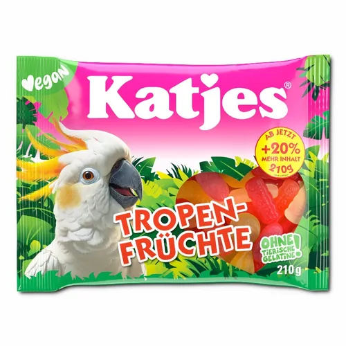 Katjes Tropen-Früchte, Fruchtgummi, 210g Beutel 6,05€/1kg