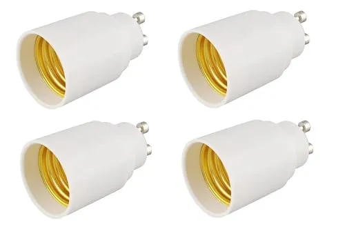 Stück Lampensockel Adapter Konverter Sockeladapter für Fassung E14 E27 GU10 B22 für LED Halogen und Energiesparlampen (4x GU10 auf E27) 4