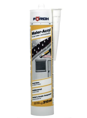 Förch Maleracryl 310 ml weiss, Premium Qualität Anschluss Fugen Acryl Dichtstoff
