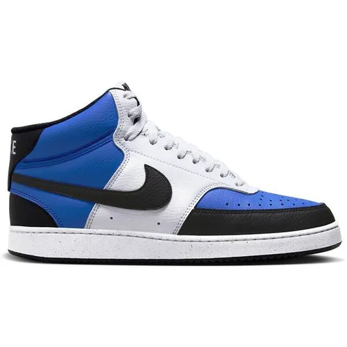 NIKE Court Vision Mid Next Nature AF Sneaker Herren 480 - game royal black-white 44.5, klassischer 80er Jahre Basketball-Look mit modernem Komfort und Atmungsaktivität
