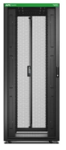 APC Easy Rack 800mm/42HE/1000mm mit Dach, Rollen, Füßen und 4 Halterungen, ohne Seitenteile, Boden, schwarz (ER8200)