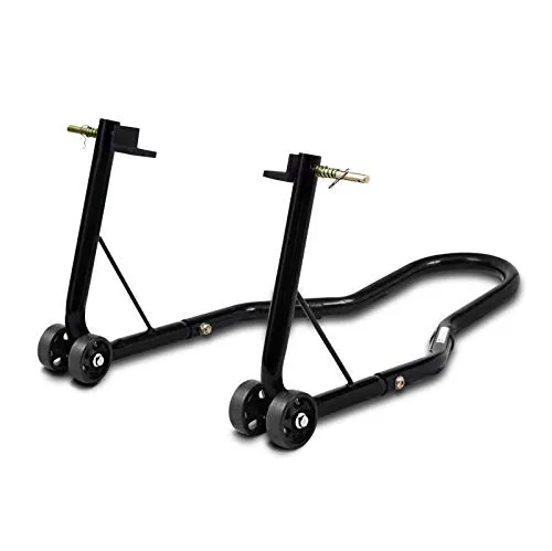 ConStands - Motorrad Montageständer Kompatibel mit Yamaha YZF-R 125 Schwarz Hinten Classic Universal