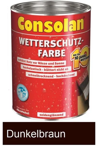 Profi Consolan Wetterschutz-Farbe Dunkelbraun 750 ml NEU&OVP TOP