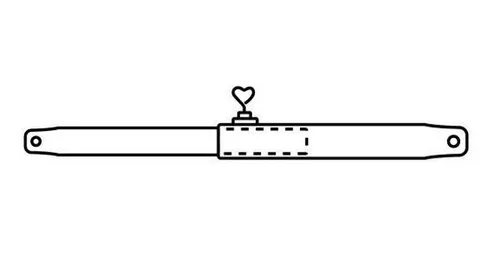 Piper Vordach Spannstange, Stahl, Ø22mm, 120-210cm