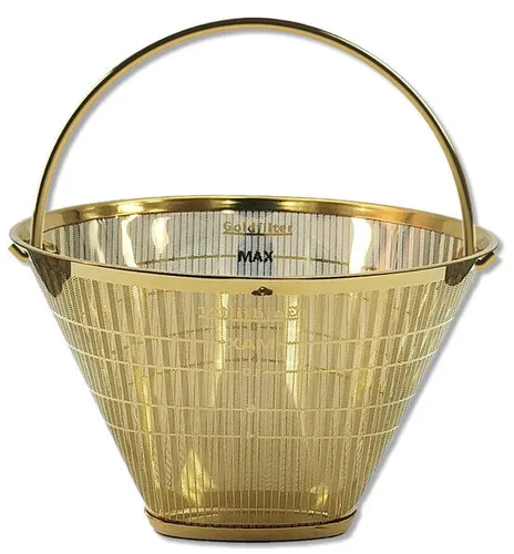 seleXions Scala Kaffeefilter Gold für 6-12 Tassen, Ganzmetall