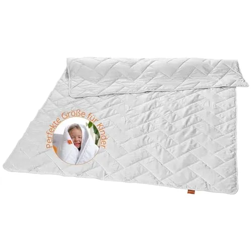 Sleepling Kinderdecke 100x135 cm, leichte Baumwollbettdecke für warme Nächte - Bettdecken, ideal für Allergiker dank 100% Baumwolle und Ökotex-Zertifizierung. Leicht und kühlend für angenehme Nächte, made in Germany.