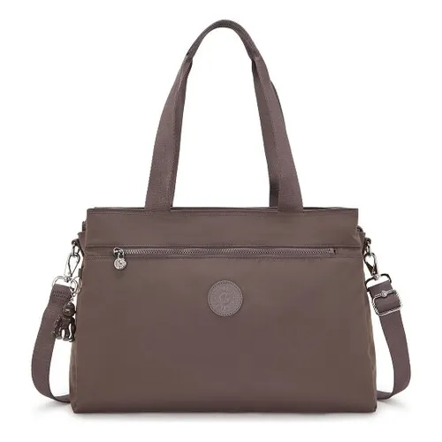 Kipling Elysia Schultertasche 44 cm braun TAS058518 - Modische Kipling Elysia Schultertasche mit vielseitigen Taschen für Ihre Essentials. Robustes Material und abnehmbarer Umhängeriemen sorgen für Komfort und Stil, ideal für unterwegs.