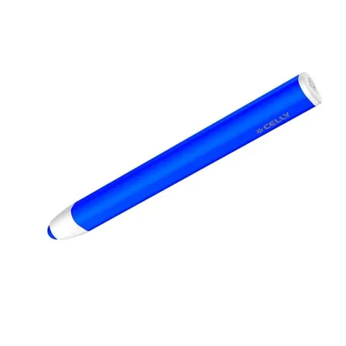 Celly, Universal-Eingabestift für Kinder, aus Silikon, kompatibel mit Tablets und Smartphones, sicher und leicht, Farbe Hellblau