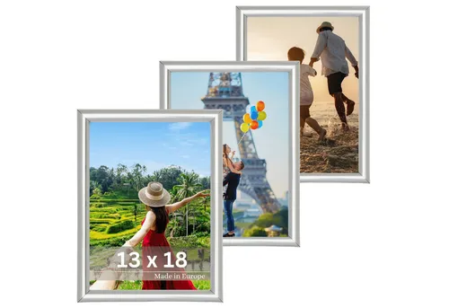 Victor (Zenith) Bilderrahmen David, Bilderrahmen Set Silber 13x18 cm, Bilderrahmen Art Deco