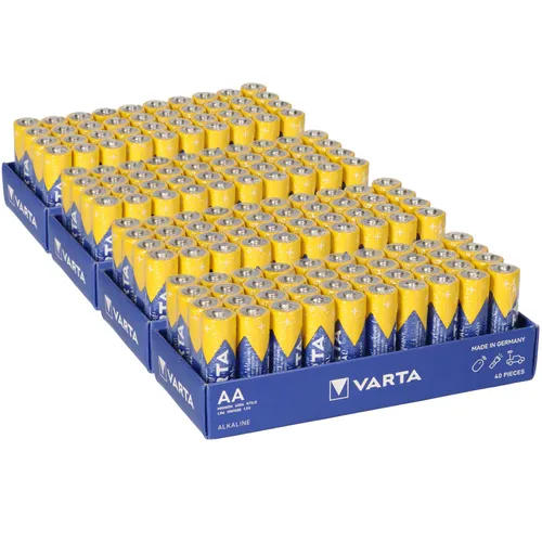 Varta Batterie Industrial AA LR06 Mignon - 160er Pack - Einweg-Batterien mit hoher Kapazität und langer Lebensdauer, ideal für Geräte mit hohem Energiebedarf.