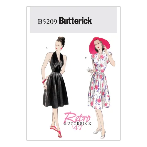 Schnittmuster elegantes Kleid Butterick B5209 EE 14-20 (Gr. 40-46) Dt. Anleitung