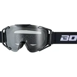 Bogotto B-ST Motocross Brille für Frauen - Sportbrille in schwarz-weiss mit flexiblem Polyurethanrahmen und rutschfestem Silikonprint am Band für optimalen Halt während des Fahrens.