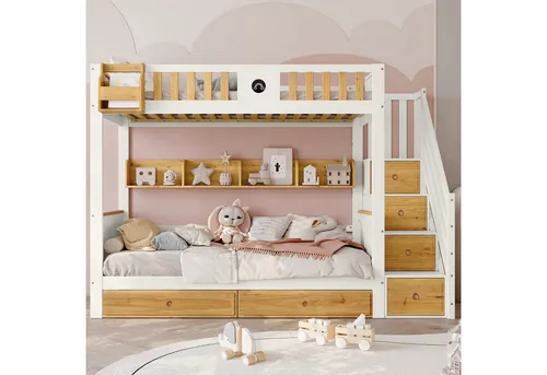 Flieks Etagenbett 90x200cm mit Rausfallschutz von Flieks