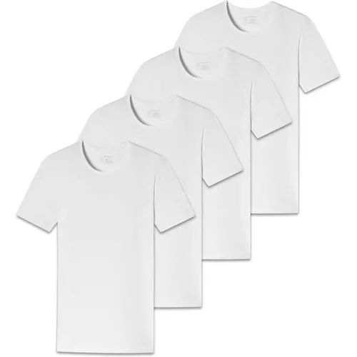 2PACK Herren T-Shirt von SCHIESSER - Hochwertige T-Shirts im praktischen Viererpack. Aus weicher Single Jersey-Qualität für hohen Tragekomfort. Hohe Formstabilität garantiert. Wählen Sie Ihre Farbe und Größe.