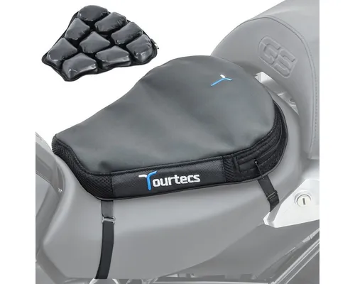 Tourtecs Motorrad Komfort Sitzbank Kissen Air Deluxe M - Sitzbänke für Motorräder, mit variabler Luft-Befüllung für optimalen Sitzkomfort und spürbare Reduzierung von Vibrationen und Erschütterungen während der Fahrt.