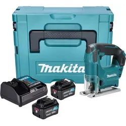 Makita JV 101 DSMJ Akku Stichsäge 12 V - Akku-Stichsäge mit 2x 4,0 Ah Lithium-Ionen-Akkus, ideal für präzise Schnitte in Holz und Metall, inklusive Koffer und Ladegerät für maximale Mobilität.