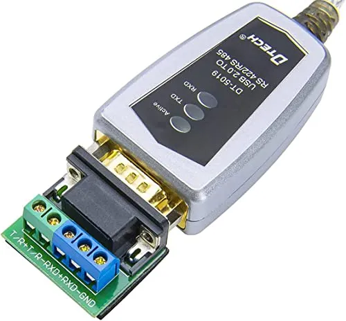 DTECH USB zu RS422 RS485 Serial Port Adapterkabel mit FTDI Chipsatz 5 Position Terminal Board für Windows 11 10 8 7 XP Mac (4 Fuß)