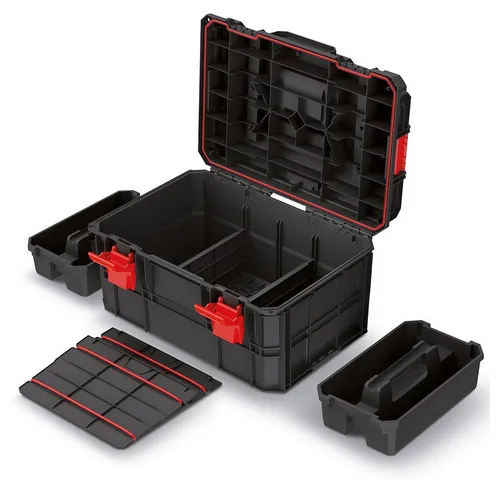 Kistenberg X BLOCK PRO 30 KXB604030 Werkzeugkiste - Modularer Werkzeugkoffer mit verstärkter Konstruktion, staub- und wasserbeständig, Ladefähigkeit bis 50 kg und individuell aufteilbarem Innenraum für optimale Organisation.