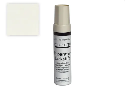 Systemceram Lackstift Jasmin 21019 - 12ml - Reparatur-Lackstift in Jasmin für präzise Farbkorrekturen. Ideal für die schnelle und einfache Auffrischung von Oberflächen.